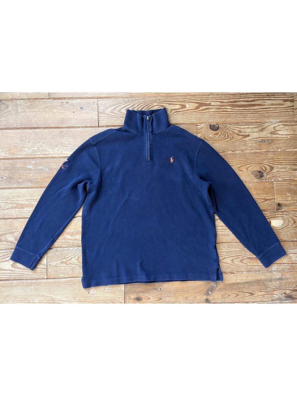 Polo Ralph Lauren UVA Virginia Cavaliers Navy Quarter Zip Pullover Men's L
